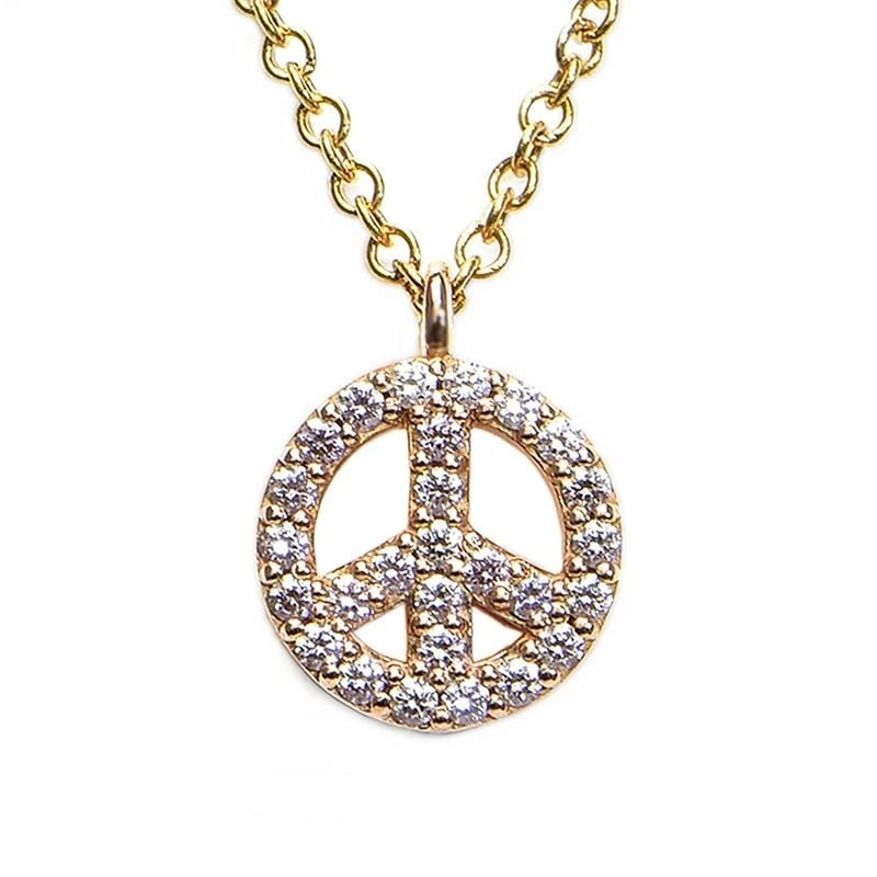 TIFFANY & CO. METRO PEACE SIGN NECKLACE K18PG: Tiffany & Co. Metro Peace Sign Necklace K18PG Brand: TIFFANY & Co. Type/Style: Necklace Material: Metal Purity Au750, Metal K18PG Pink Gold, Main Stone/Creation Natural Color: Pink Gold Size: