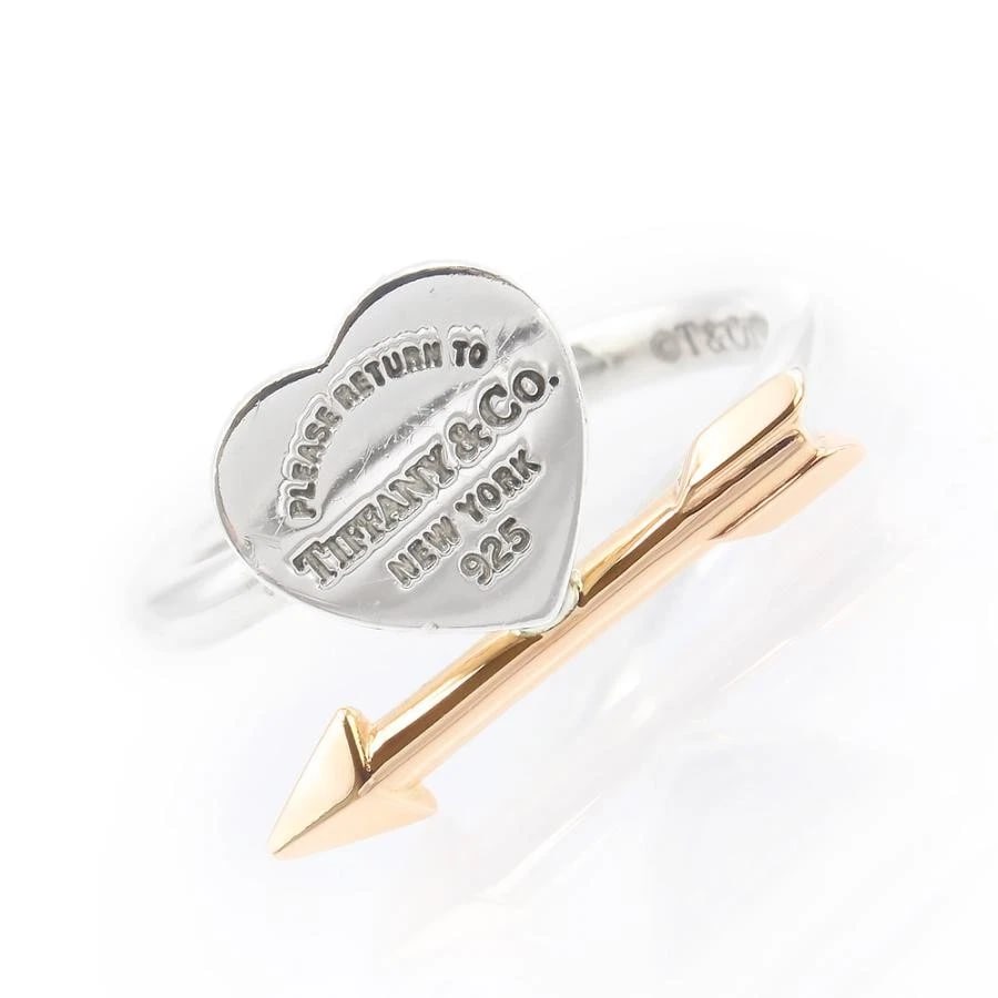 TIFFANY & CO. LOVESTRUCK HEART SILVER K18RG RING: Tiffany & Co. Lovestruck Heart Silver K18RG Ring Brand: Tiffany & Co. Type/Style: Ring Material: Metal Purity 925/K18, Metal Silver / Rose Gold, Color: Silver / Rose Gold Size: US 6.5 Accessories