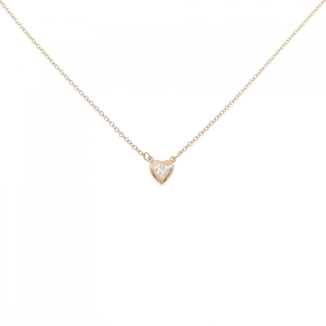 TIFFANY & CO. HEART NECKLACE 750 PINK GOLD DIAMOND: Tiffany & Co. Heart Necklace 750 Pink Gold Diamond Brand: Tiffany & Co. Type/Style: Necklace Material: Metal Purity 750, Metal 750 Pink Gold, Main Stone/Creation Natural Color: 750 Pink Gold Size: