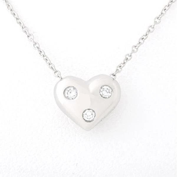 TIFFANY & CO. PINCHED HEART PT950 DIAMOND NECKLACE: Tiffany & Co. Pinched Heart Pt950 Diamond Necklace Brand: Tiffany & Co. Type/Style: Necklace Material: Metal Purity Pt950, Metal Platinum, Main Stone/Creation Natural Color: Platinum Size: Chain l