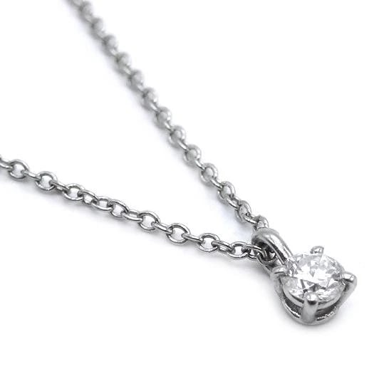 TIFFANY & CO. SOLITAIRE PT950 DIAMOND NECKLACE (1 of 5)