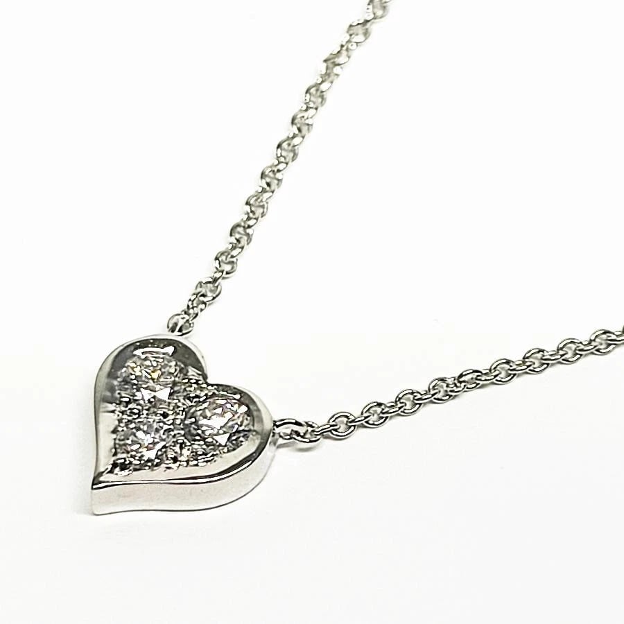 TIFFANY & CO. HEART PT950 DIAMOND NECKLACE: Tiffany & Co. Heart Pt950 Diamond Necklace Brand: Tiffany & Co. Type/Style: Necklace Material: Metal Purity Pt950, Metal Platinum, Main Stone/Creation Natural Color: Platinum Size: Chain length: a