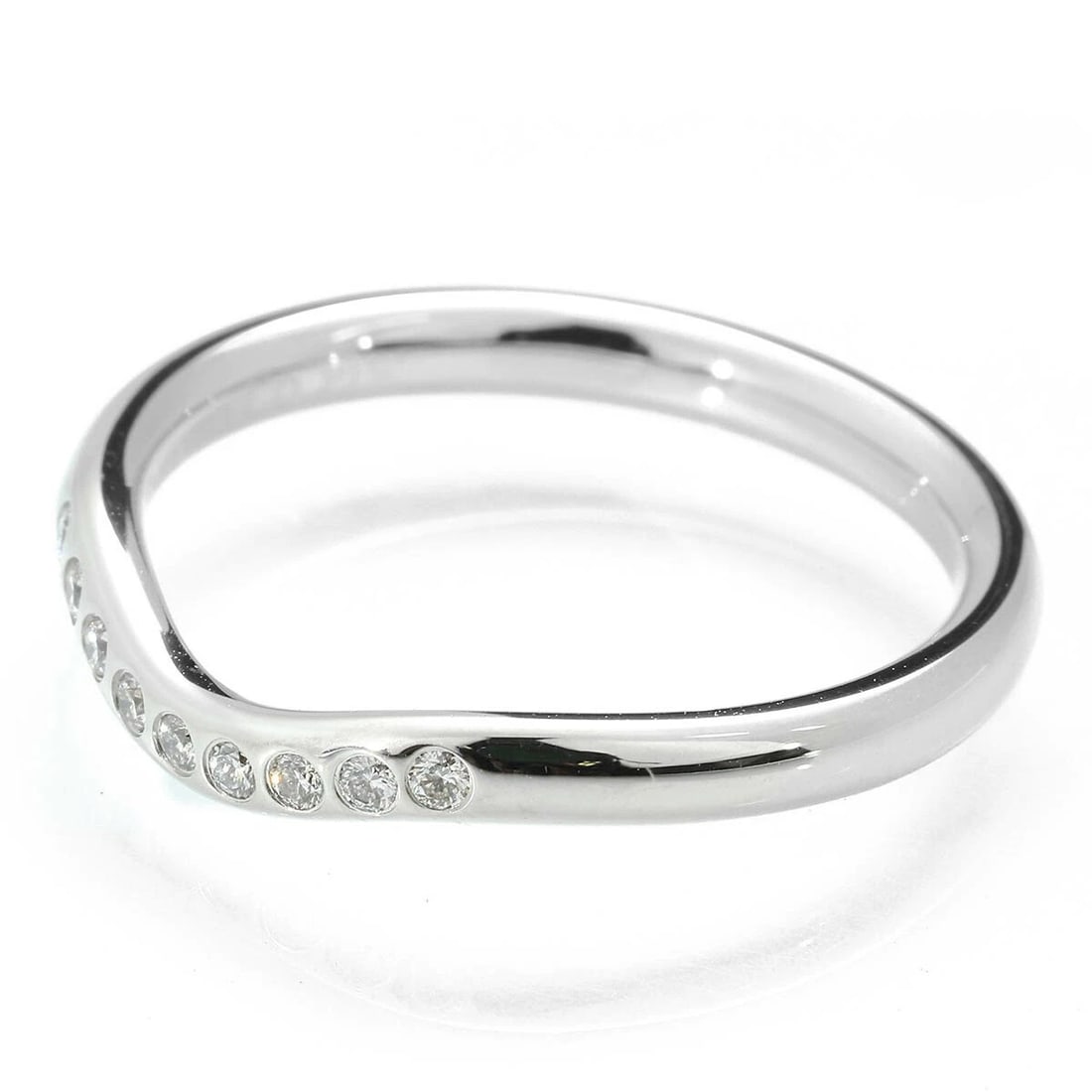 TIFFANY & CO. ELSA PERETTI DIAMONDS PT950 RING: Tiffany & Co. Elsa Peretti Diamonds Pt950 Ring Brand: Tiffany & Co. Type/Style: Ring Material: Metal Purity Pt950, Metal Platinum, Main Stone/Creation Natural Color: Platinum Size: US 5 Accessori