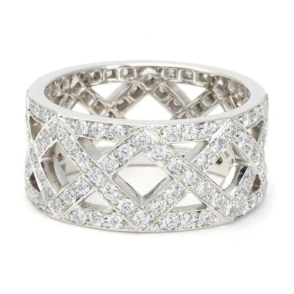 TIFFANY & CO. BRAIDED PT950 DIAMOND RING: Tiffany & Co. Braided PT950 Diamond Ring Brand: Tiffany & Co. Type/Style: Ring Material: Metal Purity Pt950, Metal Platinum, Main Stone/Creation Natural Color: Platinum Size: US 5 Accessories: No