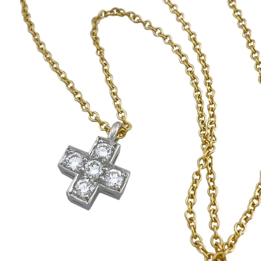 TIFFANY & CO. ROMAN CROSS DIAMOND PT950 K18 NECKLACE (1 of 9)