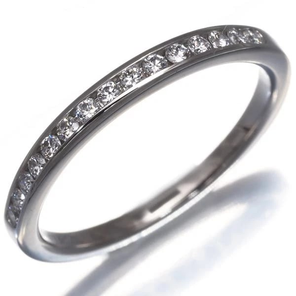TIFFANY & CO. CHANNEL SETTING DIAMOND PT950 RING: Tiffany & Co. Channel Setting Diamond Pt950 Ring Brand: Tiffany & Co. Type/Style: Ring Material: Metal Purity Pt950, Metal Platinum, Main Stone/Creation Natural Color: Platinum Size: US 5 Accesso