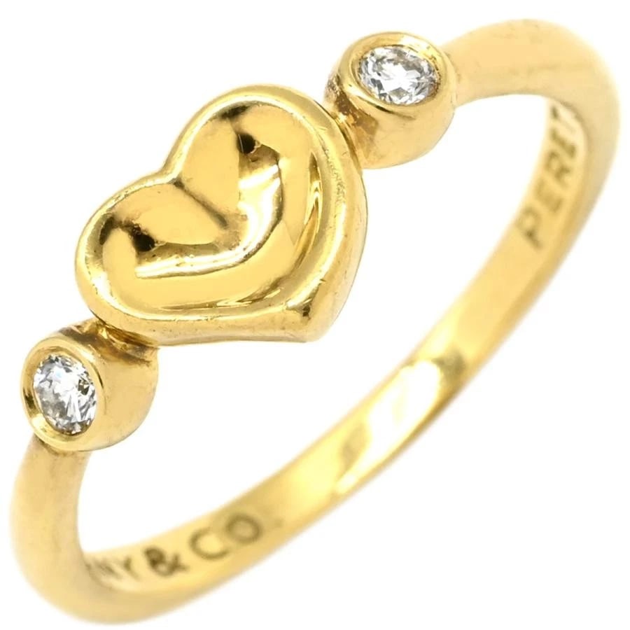 TIFFANY & CO. PERETTI HEART DIAMOND K18YG RING: Tiffany & Co. Peretti Heart Diamond K18YG Ring Brand: Tiffany & Co. Type/Style: Ring Material: Metal Purity K18, Metal Yellow Gold, Main Stone/Creation Natural Color: Yellow Gold Size: US 5.5 Acc