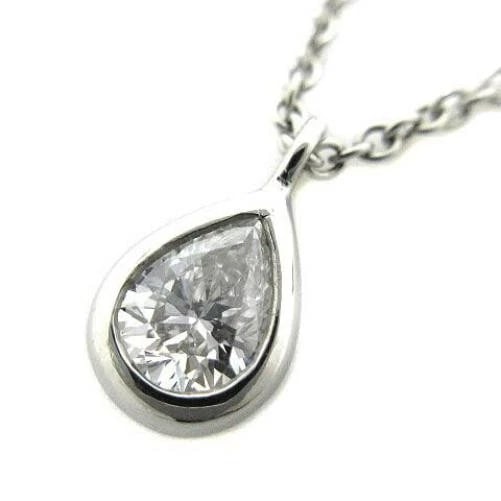 TIFFANY & CO. PEAR-SHAPED DIAMOND NECKLACE (1 of 5)