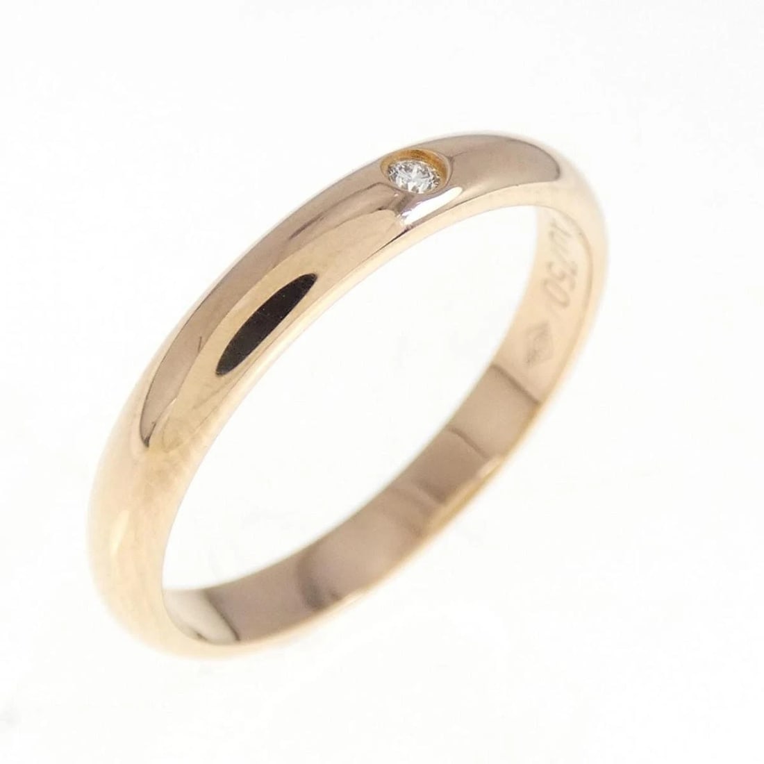 CARTIER DIAMOND K18 PINK GOLD WEDDING RING (1 of 2)