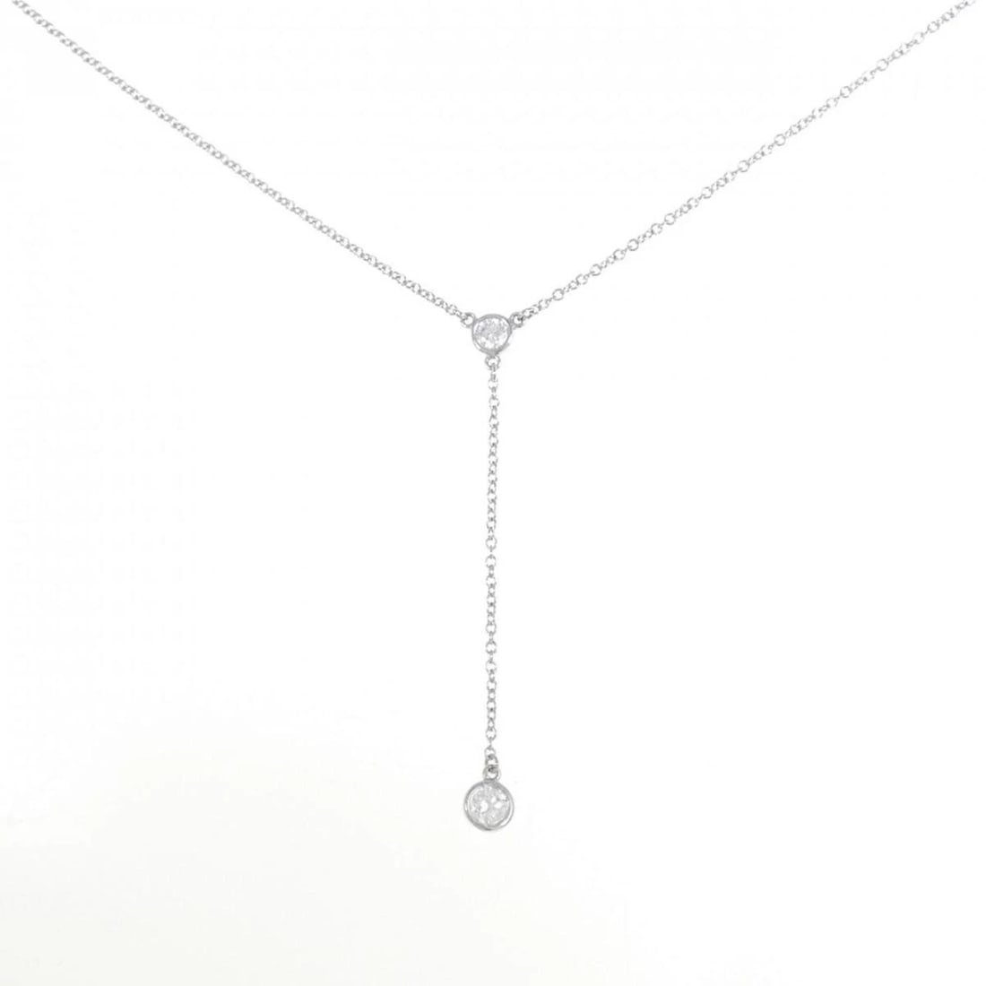 TIFFANY & CO. 2-PIECE NECKLACE PLATINUM: Tiffany & Co. 2-Piece Necklace Platinum Brand: Tiffany & Co. Type/Style: Necklace Material: Metal Purity 950, Metal Platinum 950, Main Stone/Creation Natural Color: Platinum 950 Size: 41cmActual S