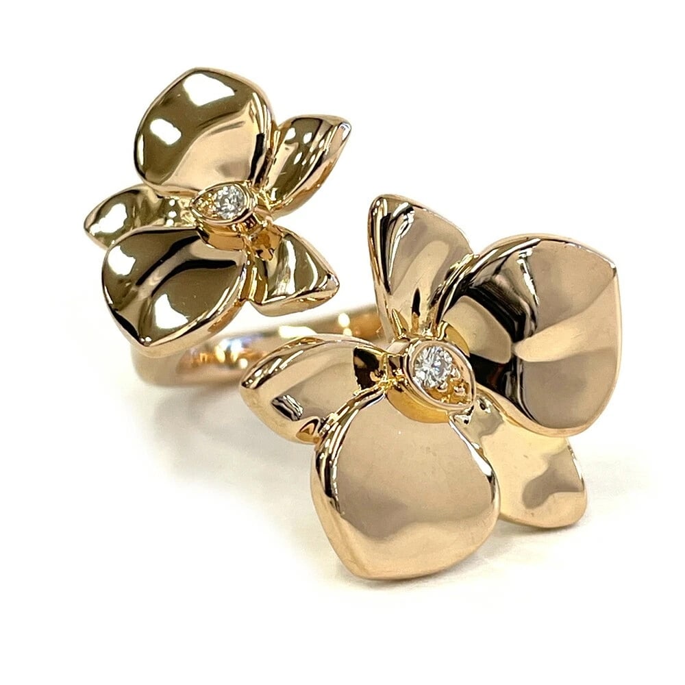 CARTIER CARESSE D'ORCHIDEE K18PG DIAMOND RING: Cartier Caresse d'Orchidee K18PG Diamond Ring Brand: Cartier Type/Style: Ring Material: Metal Purity K18, Metal Pink Gold, Main Stone/Creation Natural Color: Pink Gold Size: US 4.5 Accessories: N