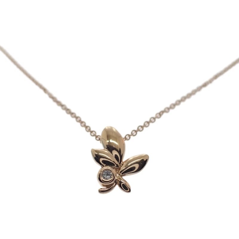 TIFFANY PALOMA PICASSO OLIVE LEAF PENDANT MINI NECKLACE: Tiffany Paloma Picasso Olive Leaf Pendant Mini Necklace Brand: TIFFANY & Co. Type/Style: Necklace Material: Metal Purity K18, Metal K18PG Pink Gold, Main Stone/Creation Natural Color: Pink Gold