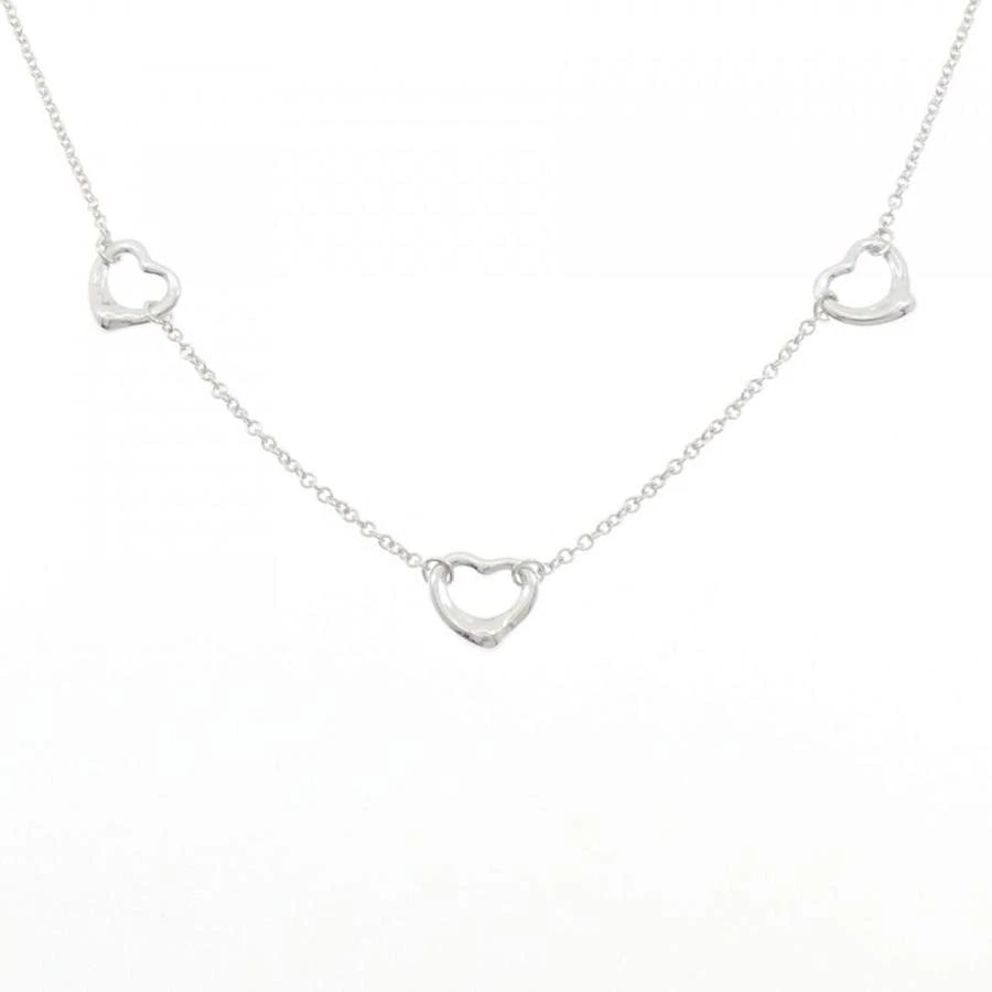 TIFFANY & CO. OPEN HEART 925 SILVER LADIES NECKLACE: Tiffany & Co. Open Heart 925 Silver Ladies Necklace Brand: Tiffany & Co. Type/Style: Necklace Material: Metal Purity 925, Metal Silver, Main Stone/Creation Natural Color: Silver Size: 48cmActual s