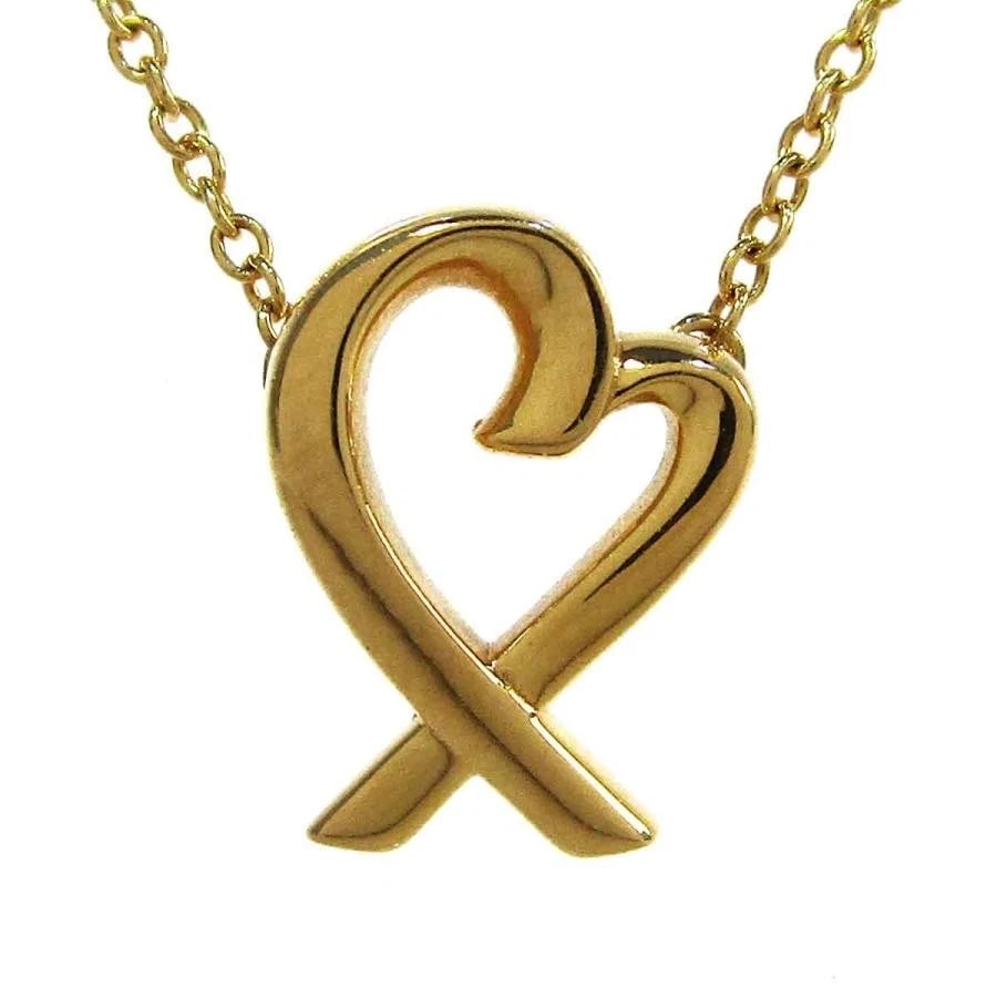 TIFFANY & CO. PICASSO LOVING HEART 750YG NECKLACE: Tiffany & Co. Picasso Loving Heart 750YG Necklace Brand: Tiffany & Co. Type/Style: Necklace Material: Metal Purity 750, Metal Yellow Gold, Color: Yellow Gold Size: 40cm Top W9*H11.7m Accessories: