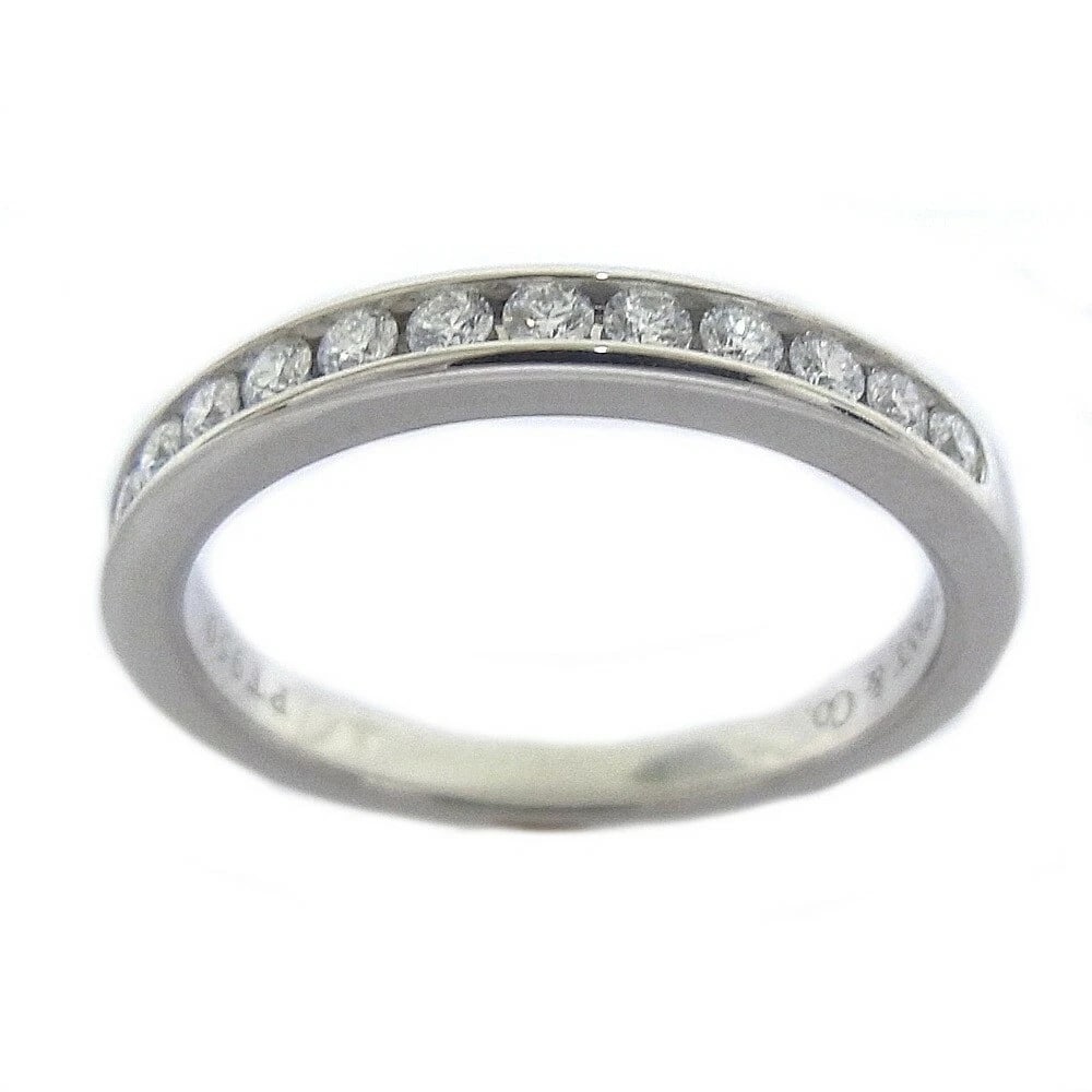 TIFFANY & CO. HALF CIRCLE DIAMOND PT950 RING (1 of 3)