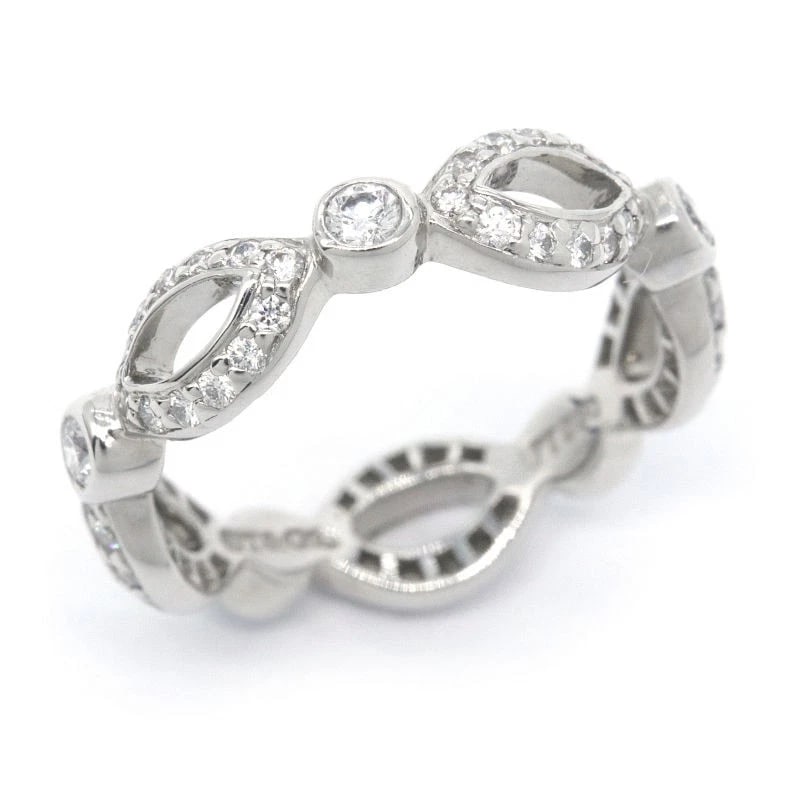 TIFFANY & CO. OPEN SWING PT950 DIAMOND RING (1 of 4)