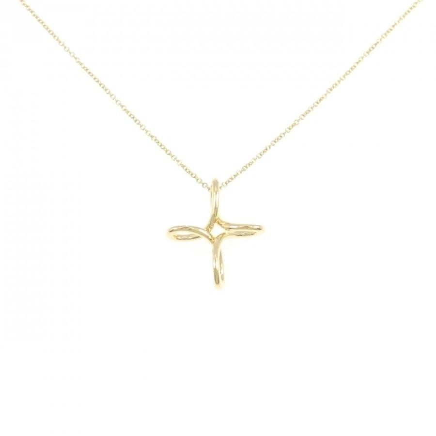 TIFFANY & CO. INFINITY CROSS K18YG LADIES NECKLACE: Tiffany & Co. Infinity Cross K18YG Ladies Necklace Brand: Tiffany & Co. Type/Style: Necklace Material: Metal Purity K18, Metal Yellow Gold, Color: Yellow Gold Size: 41cmActual size Pendant length