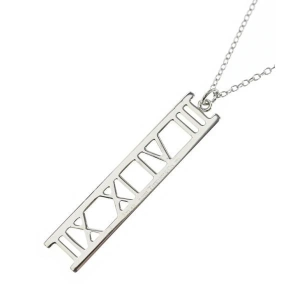 TIFFANY & CO. ATLAS OPEN BAR K18 WHITE GOLD NECKLACE: Tiffany & Co. Atlas Open Bar K18 White Gold Necklace Brand: Tiffany & Co. Type/Style: Necklace Material: Metal Purity K18, Metal White Gold, Color: White Gold Size: Total length: 42cm, motif heigh
