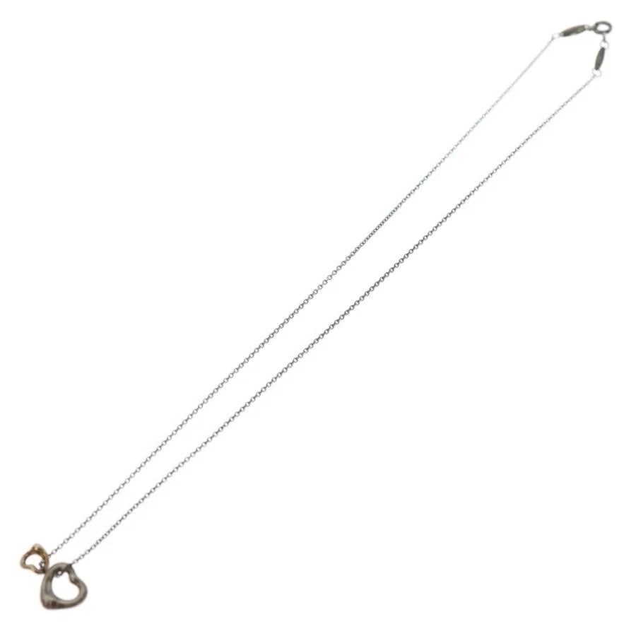 TIFFANY & CO. OPEN HEART SILVER K18PG NECKLACE (1 of 4)