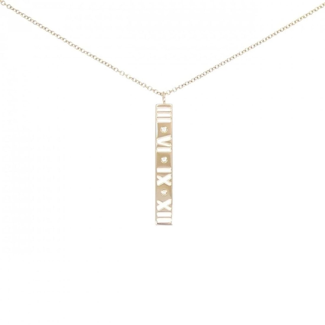 TIFFANY & CO. ATLAS BAR NECKLACE 750 PINK GOLD: Tiffany & Co. Atlas Bar Necklace 750 Pink Gold Brand: Tiffany & Co. Type/Style: Necklace Material: Metal Purity 750, Metal 750 Pink Gold, Main Stone/Creation Natural Color: Pink Gold Size: 43cmAct