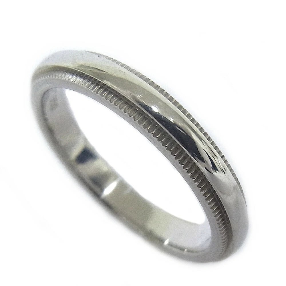 TIFFANY & CO. PT950 MILGRAIN BAND RING (1 of 3)