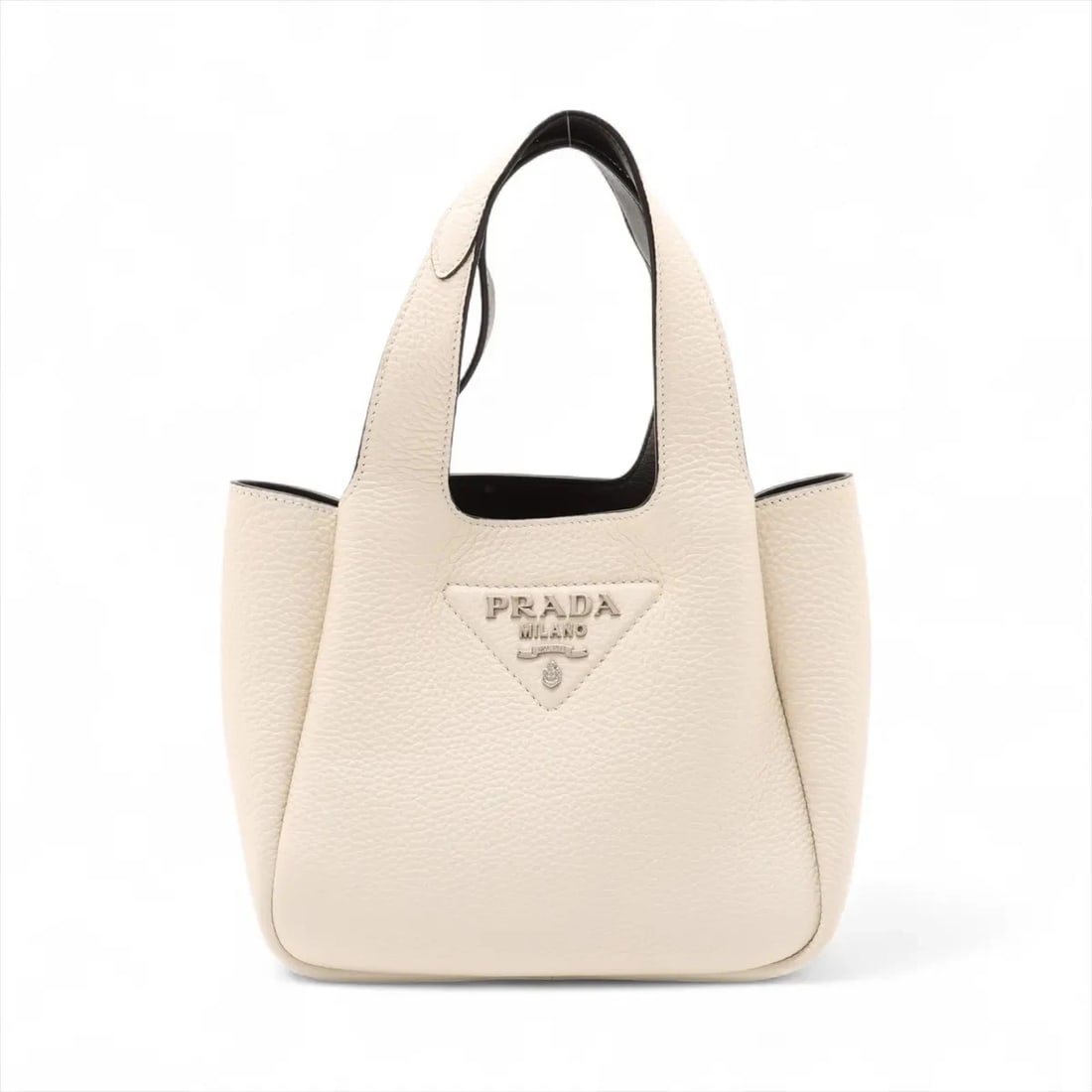 PRADA VITELLO DAINO SOFT LEATHER HAND BAG WHITE (1 of 6)
