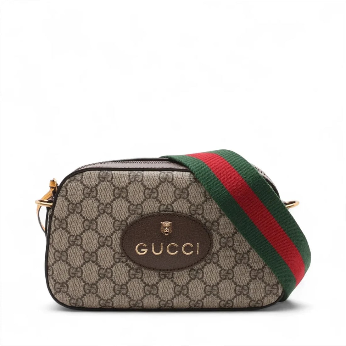 GUCCI GG SUPREME TIGER HEAD PVCX LEATHER SHOULDER BAG (1 of 5)