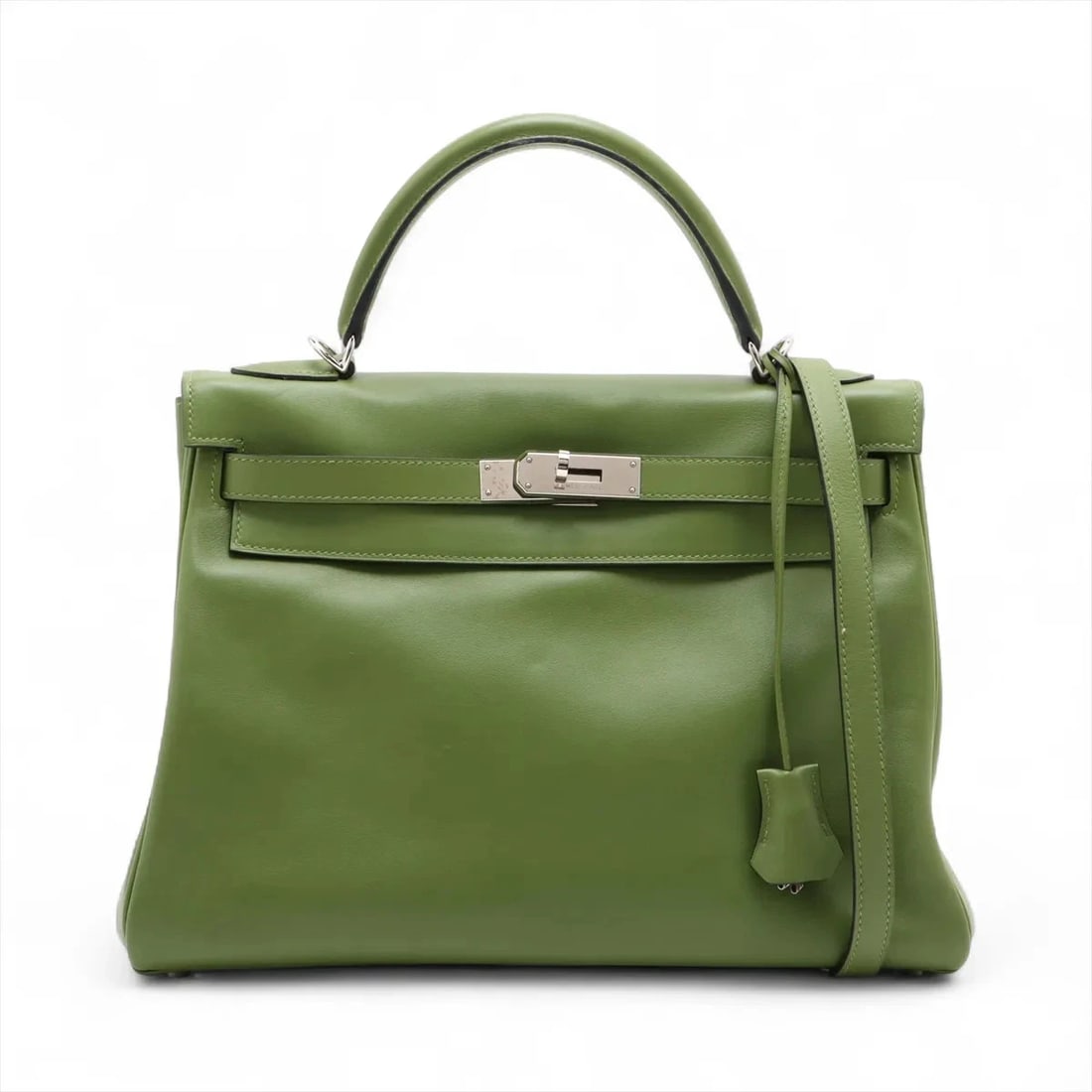 Hermes KELLY 32 LE TOURNAY VEAU SWIFT PELOUSE SILVER: Hermes Kelly 32 Le Tournay Veau Swift Pelouse Silver Brand: Hermes Type: Hand bag Material: Veau Swift Color: Pelouse Size: Height:8.7inch Length:12.4inch Depth:4.7inch Handle height:3.7inch Shoul