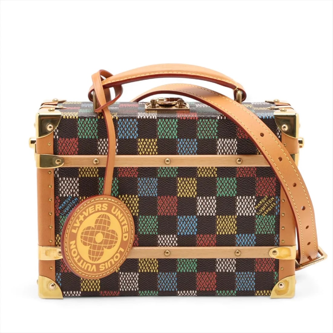 LOUIS VUITTON LV BARS DAMIER HANDLE TRUNK BROWN (1 of 7)