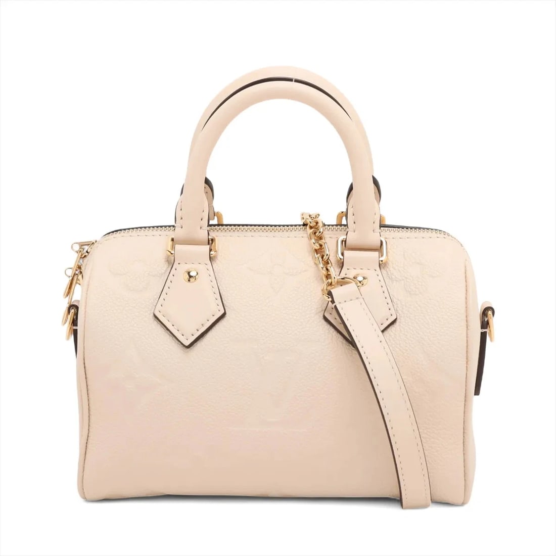 LOUIS VUITTON MONOGRAM EMPREINTE SPEEDY BANDOULIÈRE 20: Louis Vuitton Monogram Empreinte Speedy Bandoulière 20 Brand: Louis Vuitton Type: Hand bag Material: None Color: Beige Size: Height:5.5inch Length:8.1inch Depth:4.5inch Handle height:3.5inch