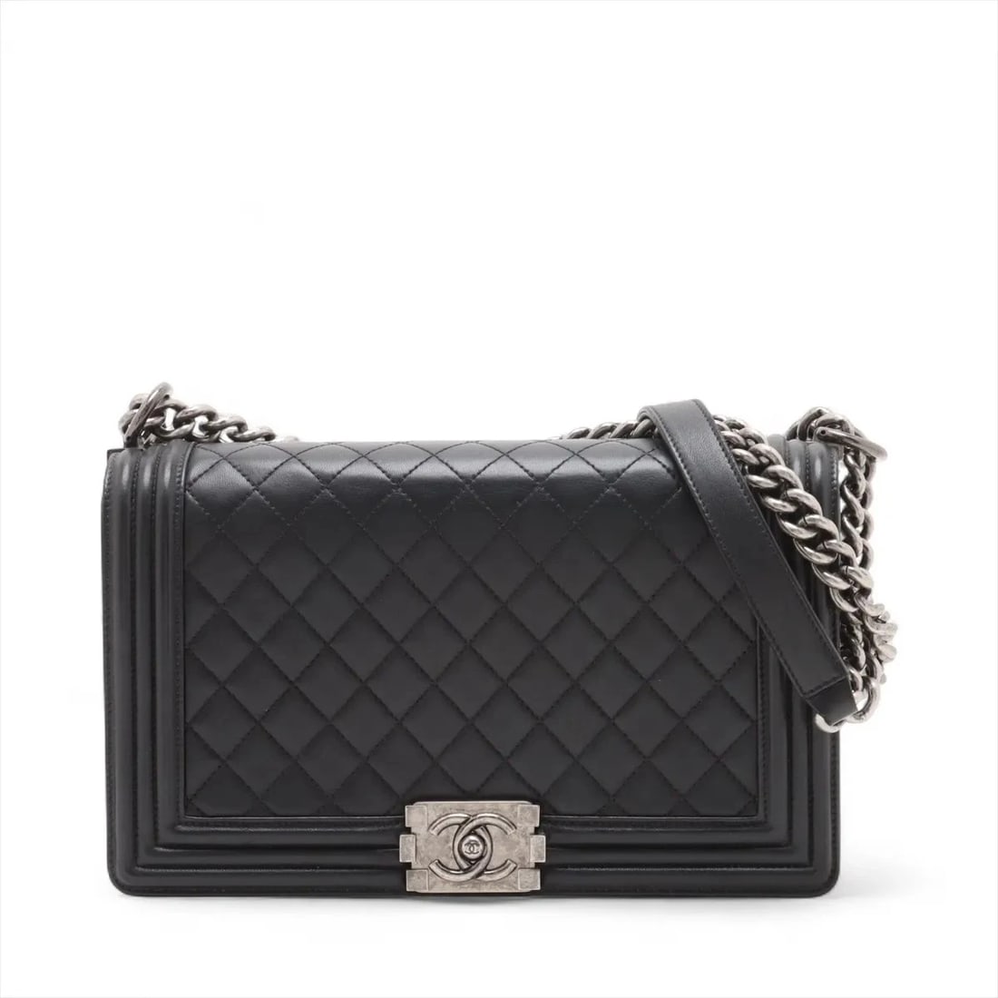 CHANEL 28 LARGE LAMBSKIN CHAIN SHOULDER BAG (1 of 8)