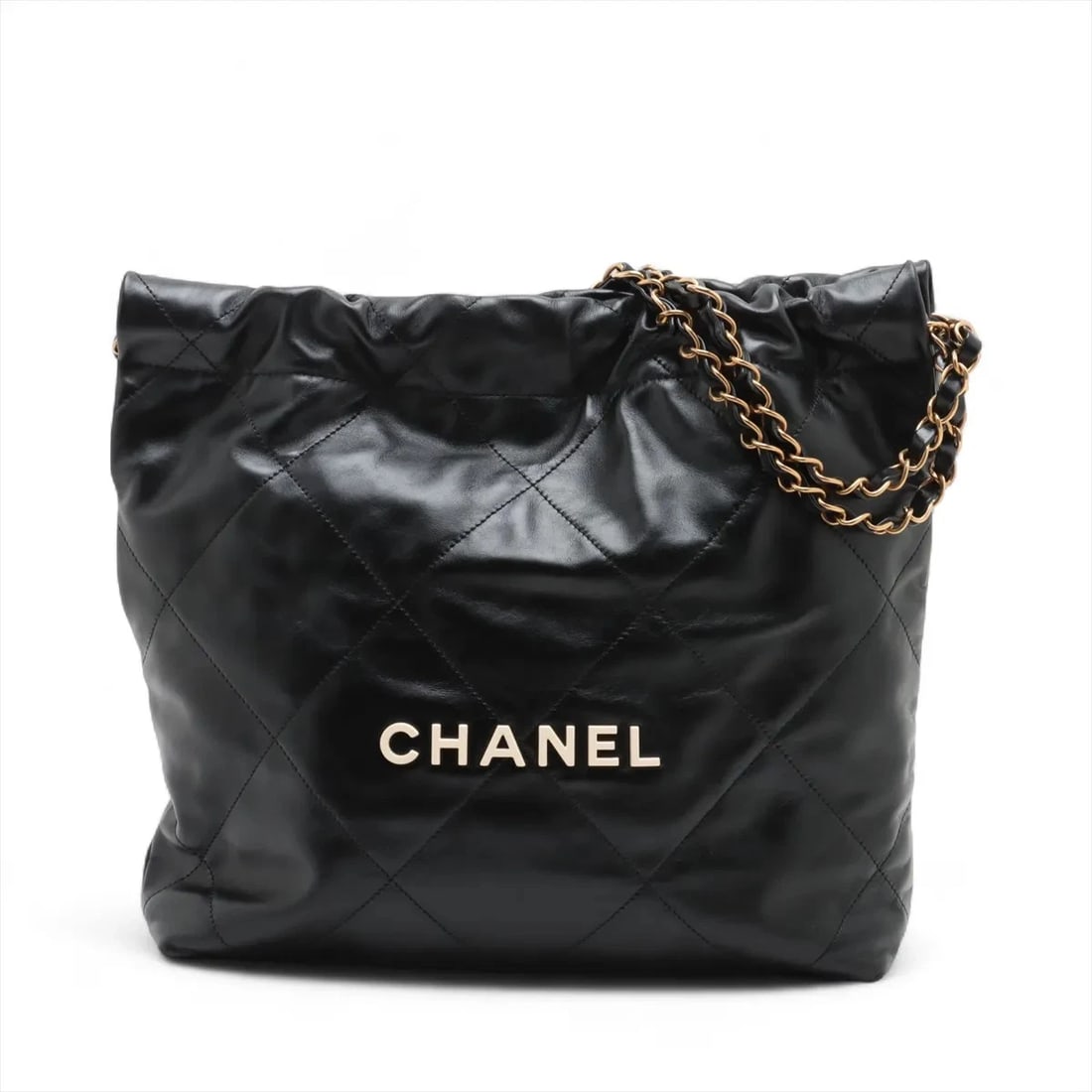 CHANEL 22 SMALL SHINY CALFSKIN CHAIN SHOULDER BAG (1 of 8)