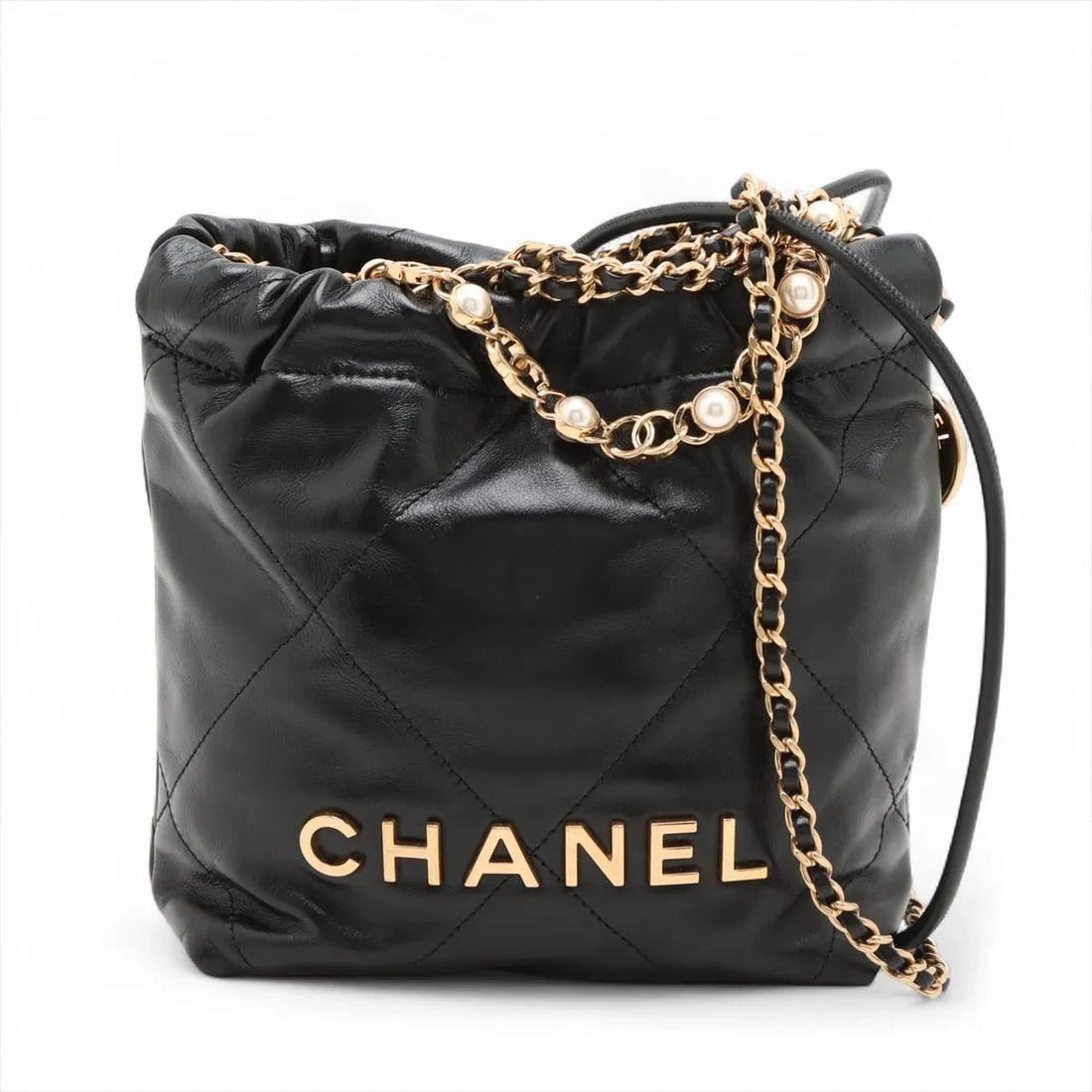 CHANEL 22 MINI SHINY CALFSKIN CHAIN SHOULDER BAG (1 of 7)