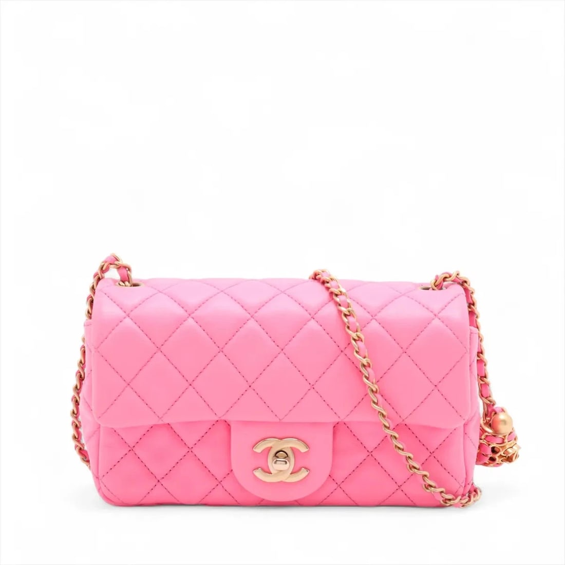 CHANEL MATELASSE LAMBSKIN SINGLE FLAP SINGLE CHAIN BAG (1 of 7)