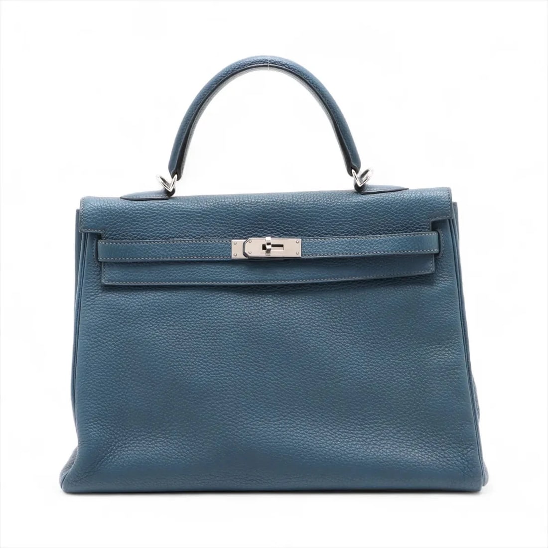 Hermes KELLY 35 LE TOURNAY TAURILLON CLEMENCE: Hermes Kelly 35 Le Tournay Taurillon Clemence Brand: Hermes Type: Hand bag Material: Taurillon Clemence Color: BLUE DE PLUS Size: Height:9.6inch Length:13.8inch Depth:5.1inch Handle height:4.3inch