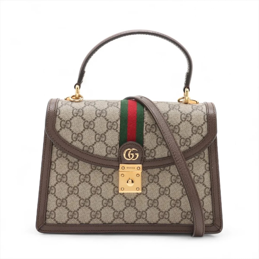 GUCCI GG SUPREME OPHIDIA PVCX LEATHER 2 WAY HANDBAG (1 of 8)