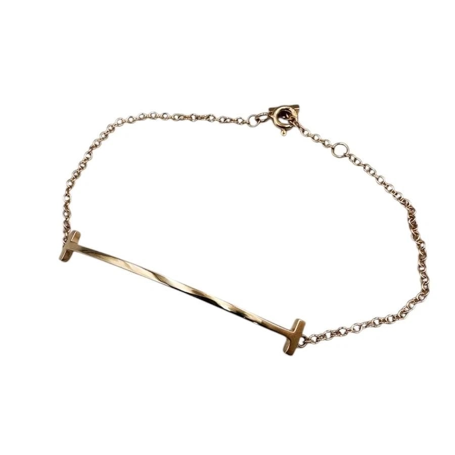 TIFFANY & CO. T SMILE SMALL K18 ROSE GOLD BRACELET (1 of 6)