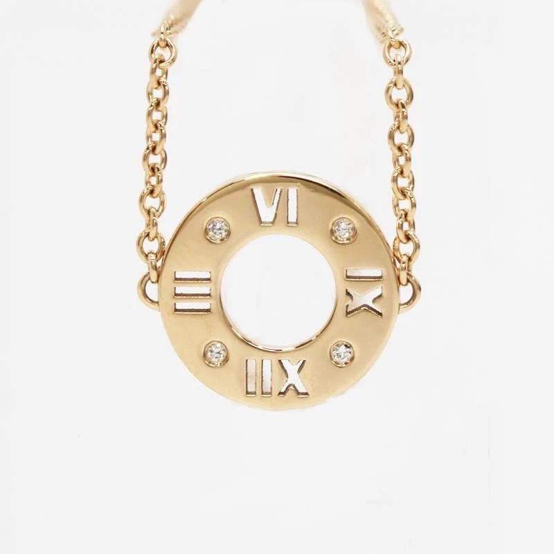 TIFFANY & CO. ATLAS PIERCED DIAMOND K18PG BRACELET: Tiffany & Co. Atlas Pierced Diamond K18PG Bracelet Brand: Tiffany & Co. Type/Style: Bracelet Material: Metal Purity K18, Metal Pink Gold, Main Stone/Creation Natural Color: Pink Gold Size: Total L