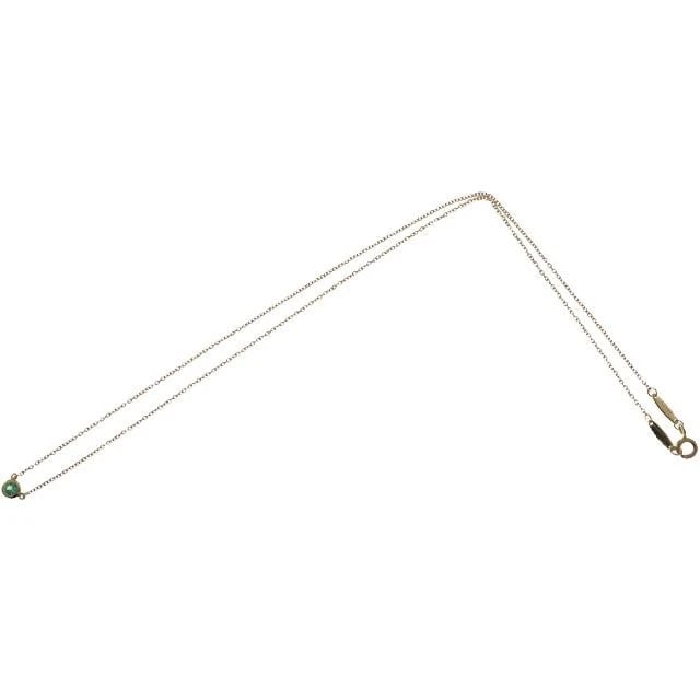 TIFFANY & CO. EMERALD K18YG NECKLACE: Tiffany & Co. Emerald K18YG Necklace Brand: Tiffany & Co. Type/Style: Necklace Material: Metal Purity K18, Metal Yellow Gold, Main Stone/Creation Natural Color: Yellow Gold Size: Top diameter