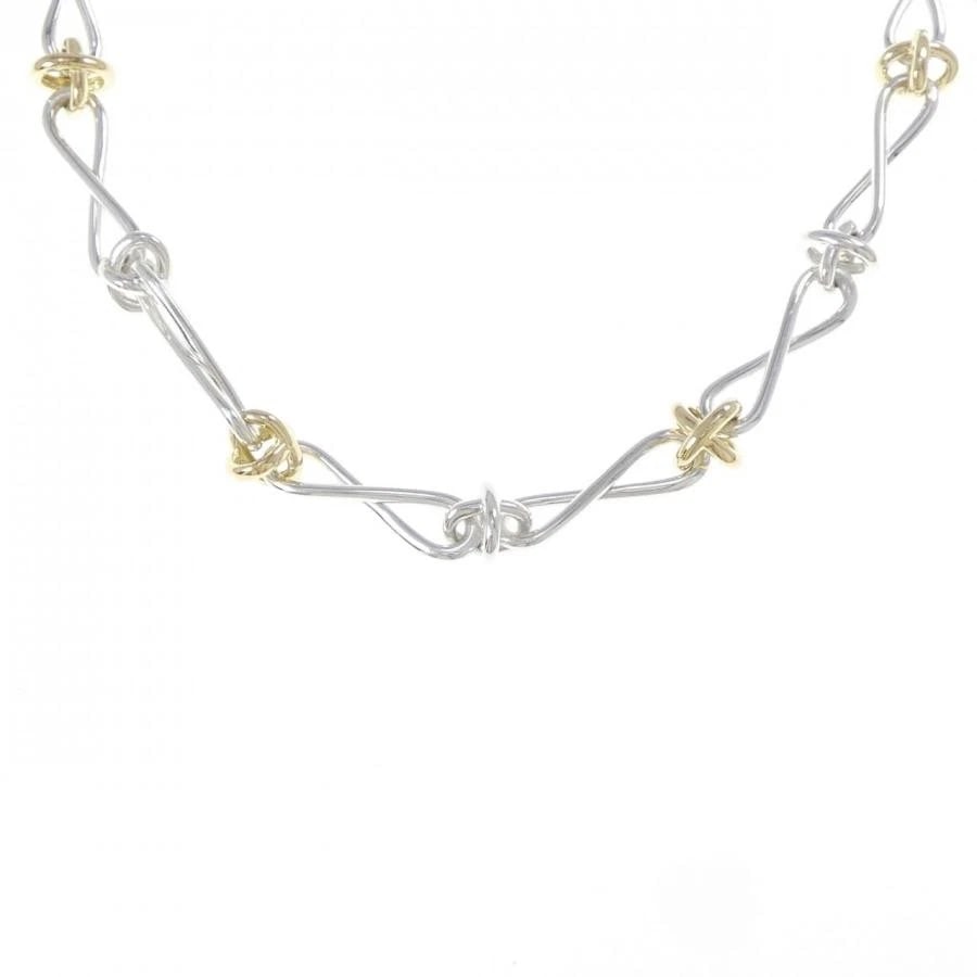 TIFFANY & CO. 925 SILVER 750 YELLOW GOLD NECKLACE: Tiffany & Co. 925 Silver 750 Yellow Gold Necklace Brand: Tiffany & Co. Type/Style: Necklace Material: Metal Purity 925/750, Metal Silver/Yellow Gold, Main Stone/Creation Natural Color: