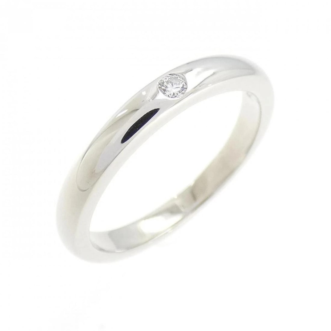 TIFFANY & CO. STACKING BAND PLATINUM DIAMOND RING: Tiffany & Co. Stacking Band Platinum Diamond Ring Brand: Tiffany & Co. Type/Style: Ring Material: Metal Purity Pt950, Metal Platinum, Main Stone/Creation Natural Color: Platinum Size: US 4.5 Acce