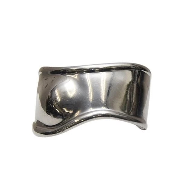 TIFFANY & CO. PERETTI BONE CUFF GUNMETAL BRACELET (1 of 4)