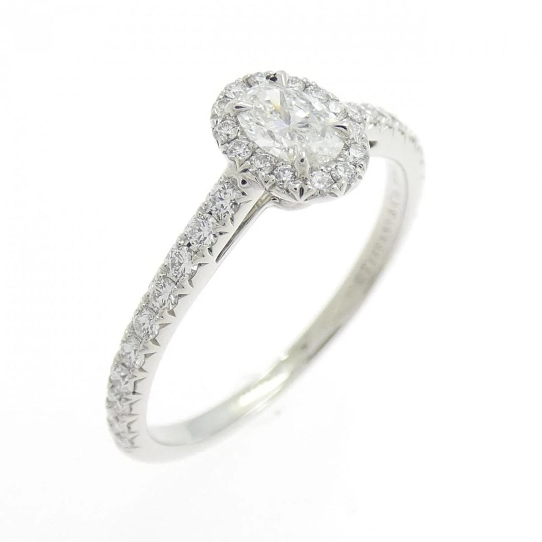 TIFFANY & CO. SOLESTE OVAL RING PT950 DIAMOND (1 of 4)