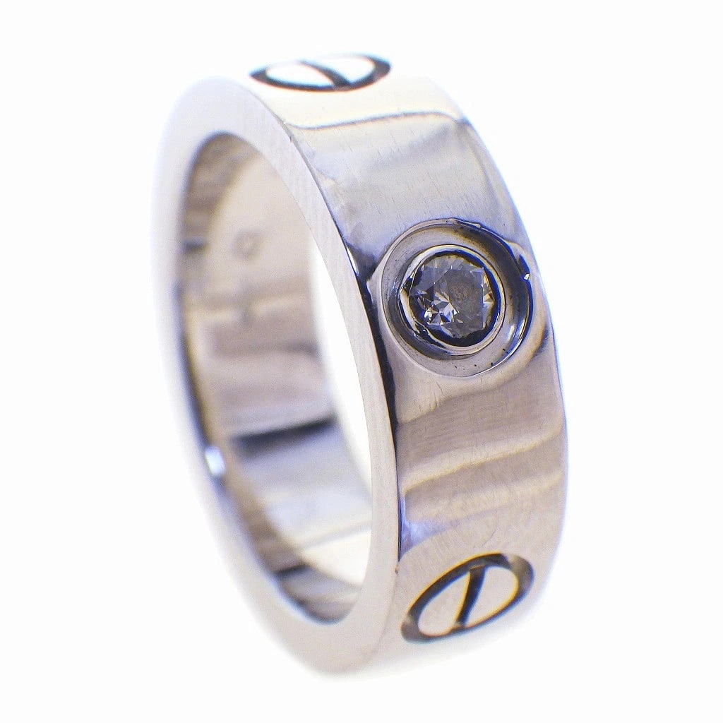 CARTIER LOVE RING DIAMOND PT950 RING: CARTIER Love Ring Diamond Pt950 Ring Brand: Cartier Type/Style: Ring Material: Metal Purity Pt950, Metal Platinum, Main Stone/Creation Natural Color: Platinum Size: US 4 Accessories: None