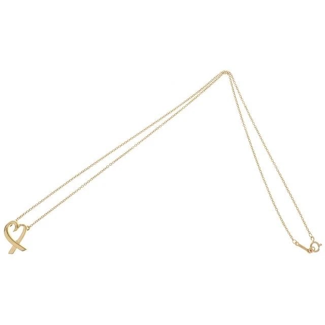 TIFFANY & CO. PICASSO LOVING HEART K18YG NECKLACE: Tiffany & Co. Picasso Loving Heart K18YG Necklace Brand: Tiffany & Co. Type/Style: Necklace Material: Metal Purity K18, Metal Yellow Gold, Color: Yellow Gold Size: Top width approx. 0.97cm x heigh