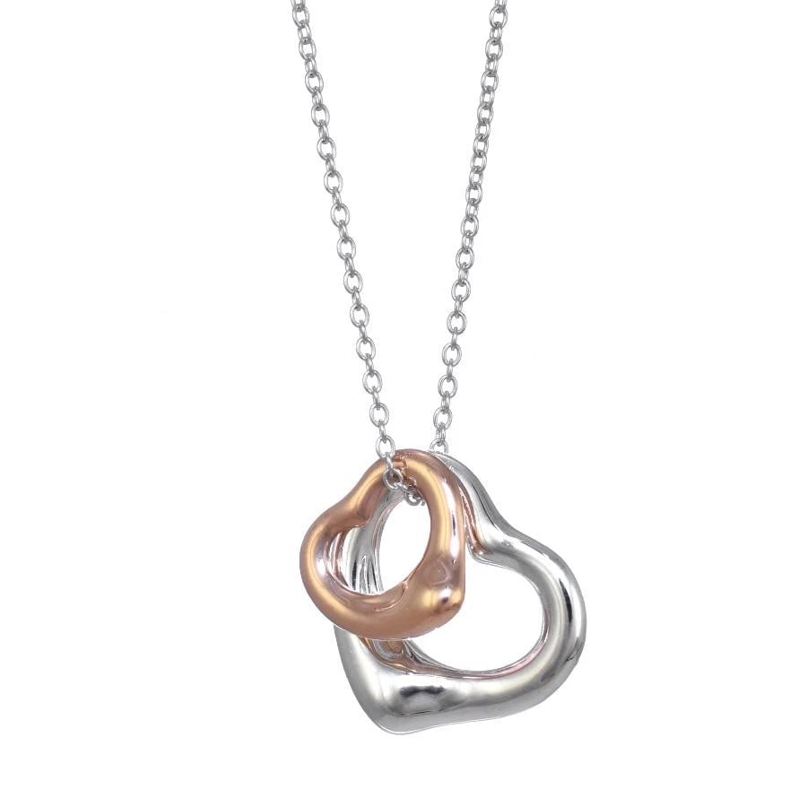 TIFFANY & CO. PERETTI HEART SILVER K18RG NECKLACE (1 of 4)