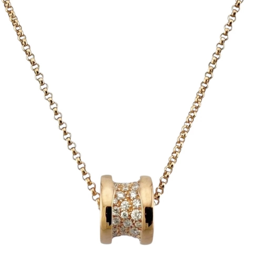 BVLGARI NECKLACE K18 PINK GOLD DIAMOND (1 of 7)