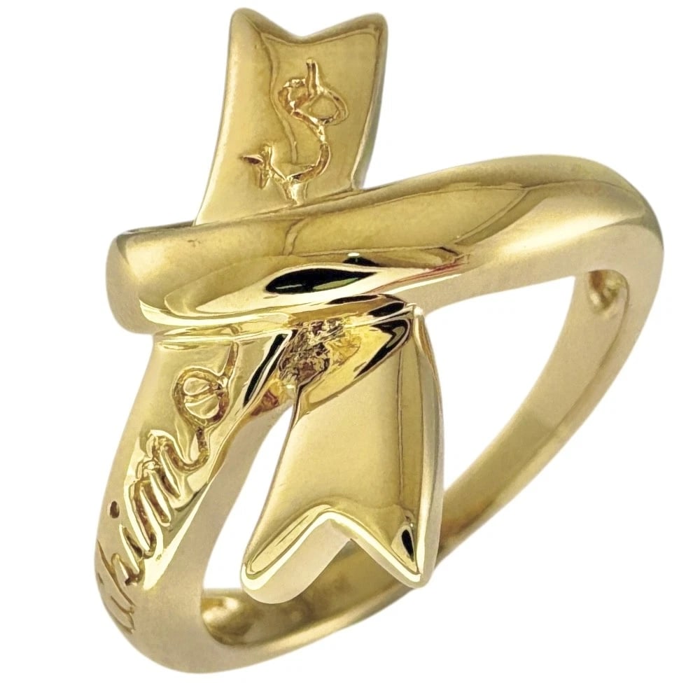 RING K18 YELLOW GOLD BOW (1 of 6)