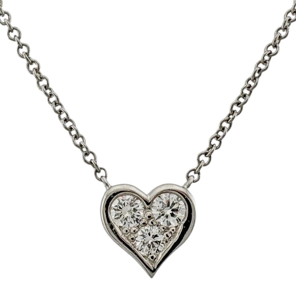 TIFFANY&CO. NECKLACE PT950PLATINUM SENTIMENTAL HEART: TIFFANY&Co. Necklace Pt950Platinum Sentimental heart Brand: Tiffany&co. Type/Style: Necklace Material: Pt950Platinum, Main Stone/Creation Natural Color: Silver Size: Size(CM) Total Length:41cm