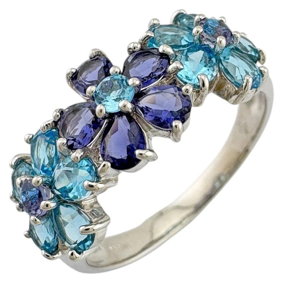 PONTE VECCHIO RING K18 WHITE GOLD BLUE: Ponte Vecchio Ring K18 white gold Blue Brand: Ponte Vecchio Type/Style: Ring Material: K18 white gold, Main Stone/Creation Blue Topaz Color: Silver Size: US 8 5/8 Accessories: None